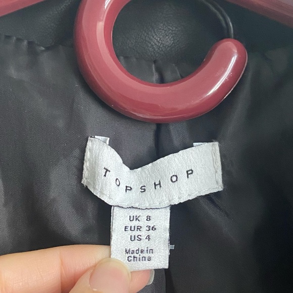 Topshop Leather Jacket - Picture 3 of 5